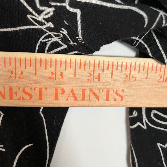 Jess & Jane T-Shirt Top 1X Cat Sketch Stretch Black White Artsy Eclectic Casual - Picture 5 of 7